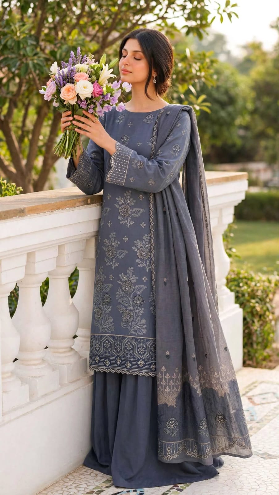 Emroz Lawn Doria Embroidered 3-Piece