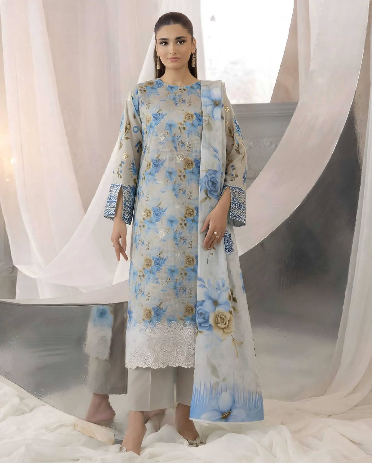 Emroz Digital Doria Embroidered 3-Piece