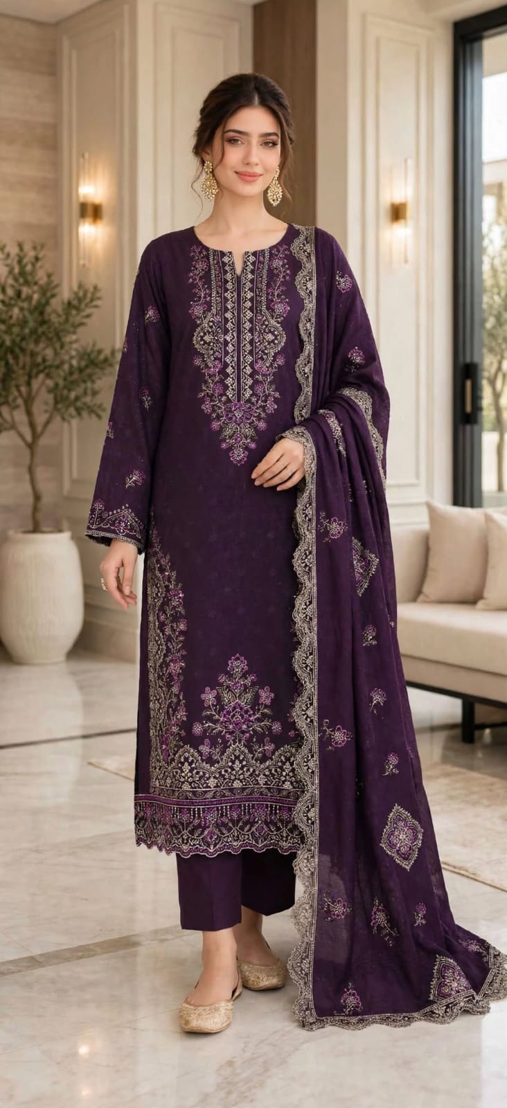 Emroz Chamki Winter Embroidered 3-Piece