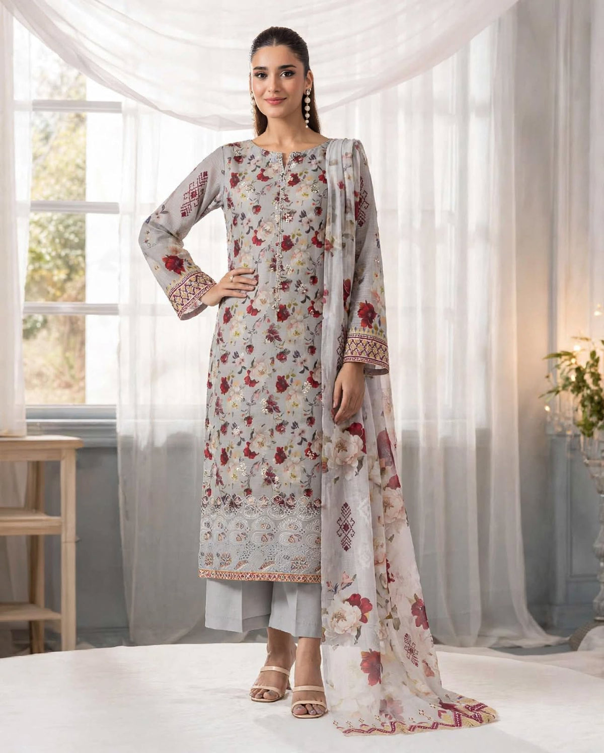 Emroz Digital Doria Embroidered 3-Piece