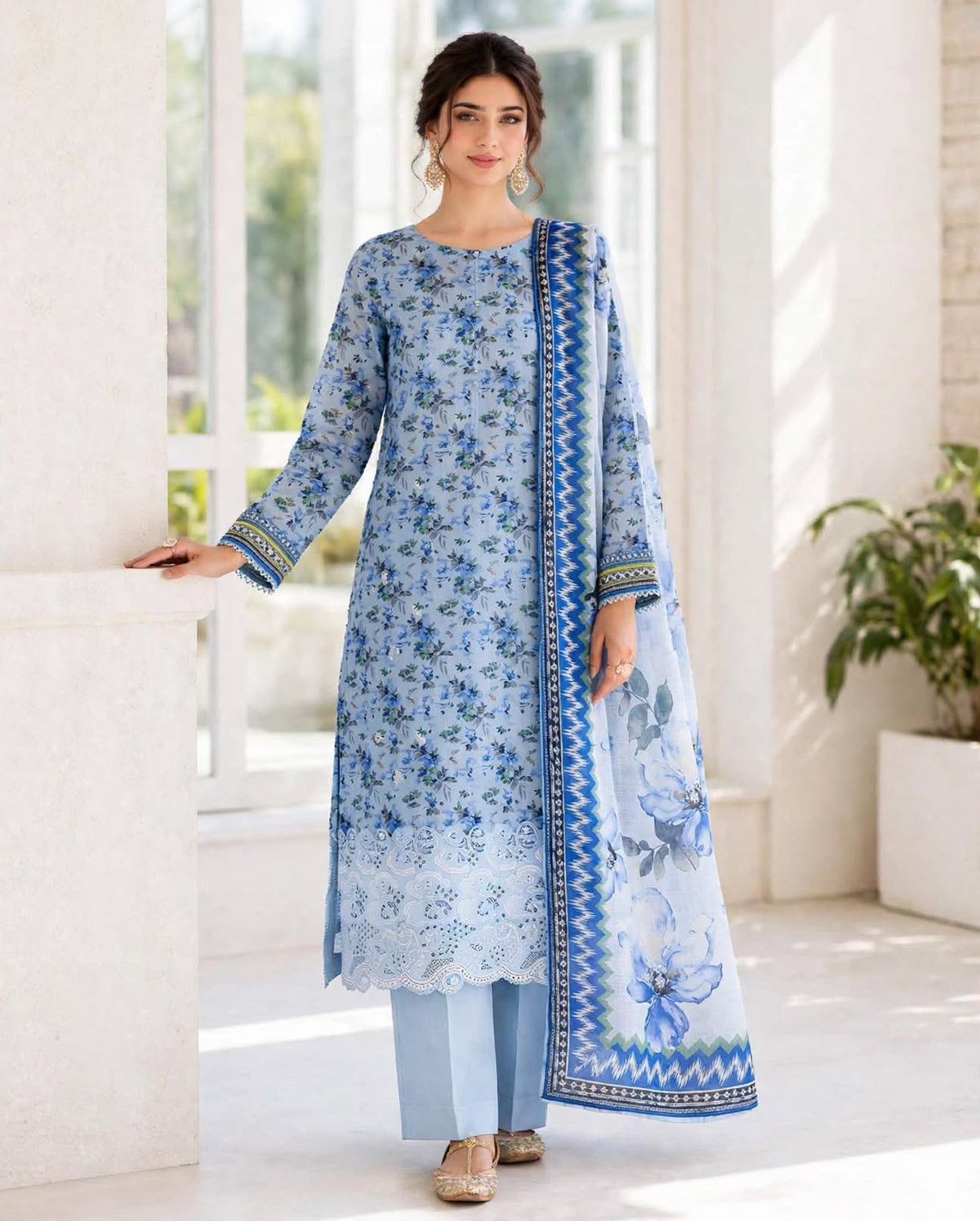 Emroz Digital Doria Embroidered 3-Piece