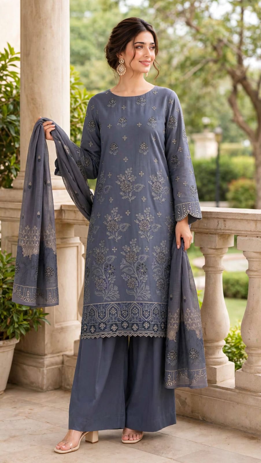 Emroz Lawn Doria Embroidered 3-Piece