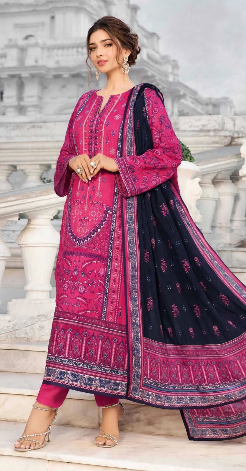 Emroz Digital Doria Linen Embroidered 3-Piece