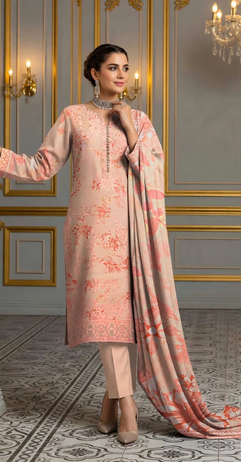 Emroz Slub Lawn Embroidered 3-Piece