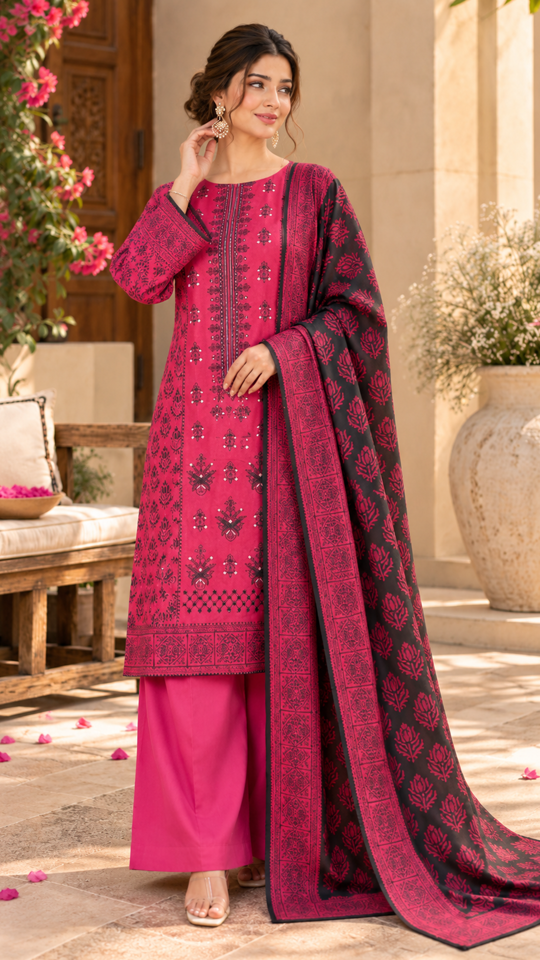 Emroz Premium Embroidered Dhanak