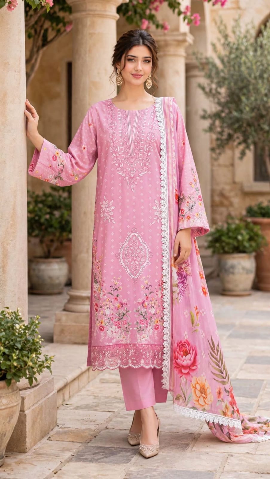 Emroz Lawn Karandi Digital Embroidered 3-Piece