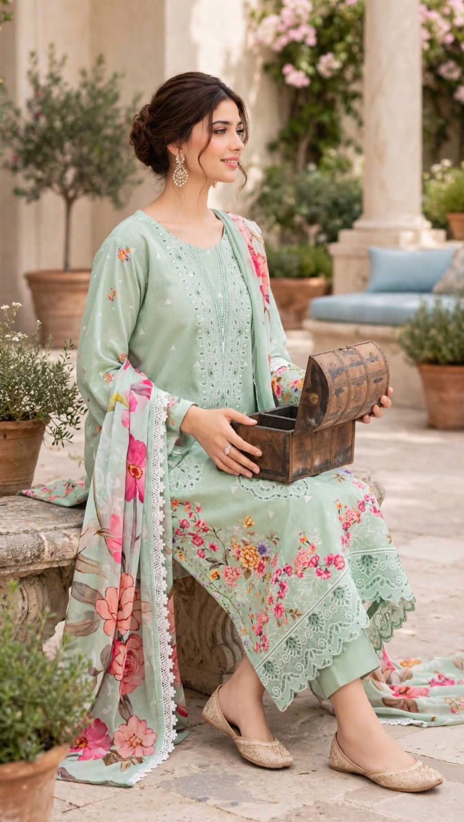 Emroz Lawn Karandi Digital Embroidered 3-Piece