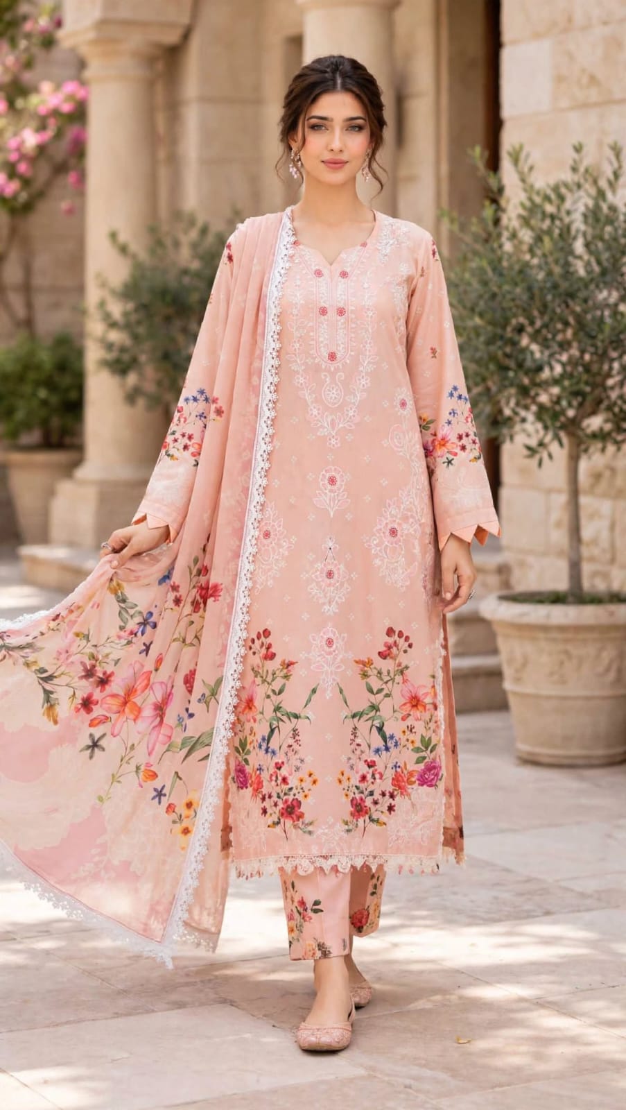 Emroz Lawn Karandi Digital Embroidered 3-Piece