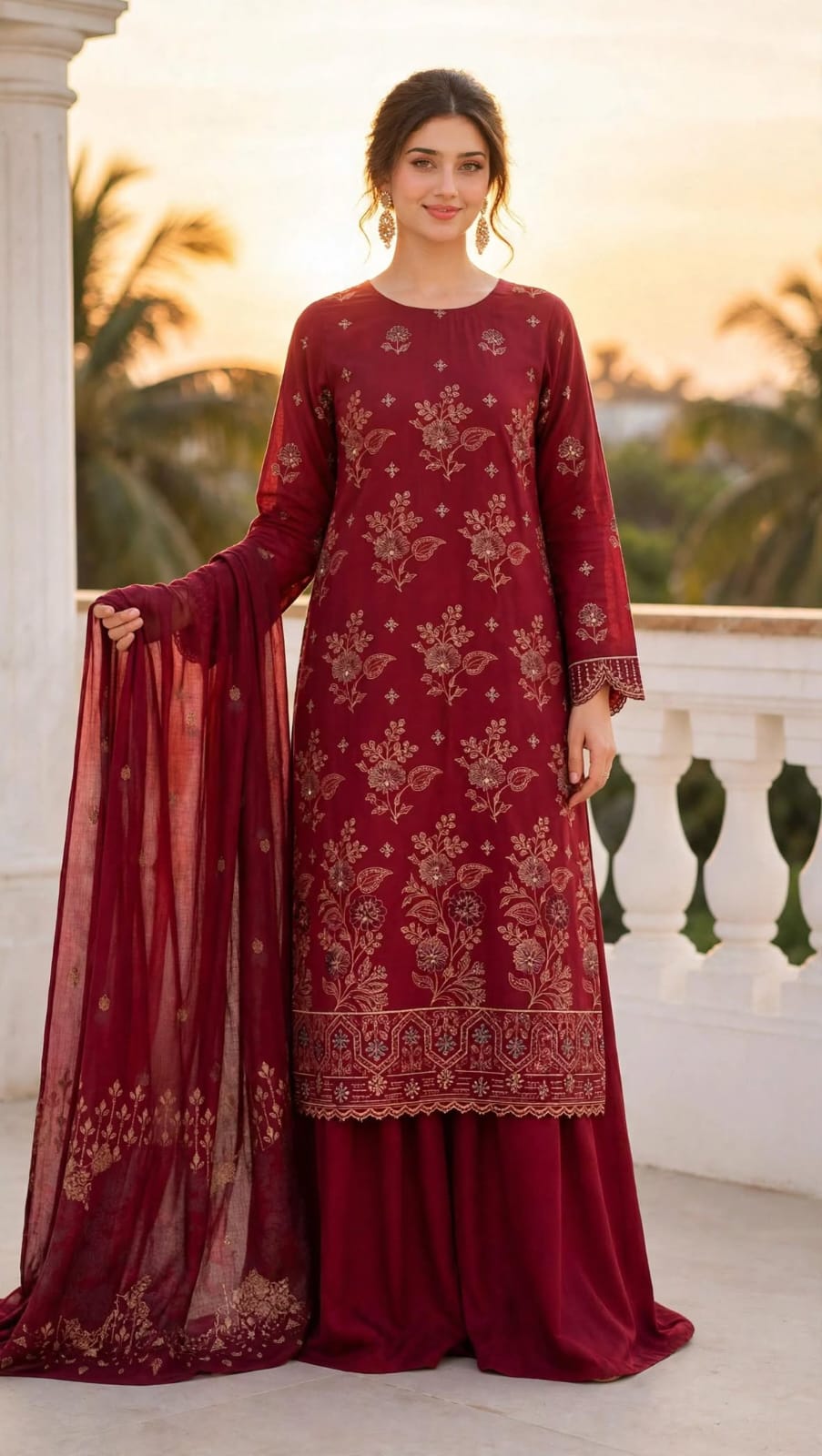 Emroz Lawn Doria Embroidered 3-Piece