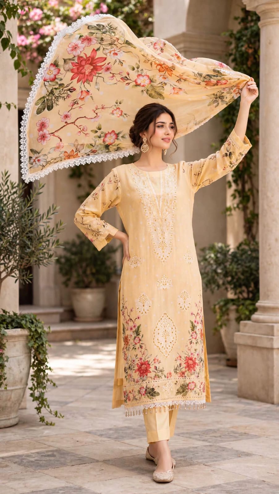 Emroz Lawn Karandi Digital Embroidered 3-Piece