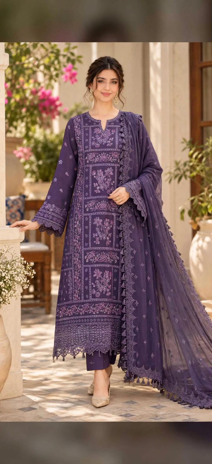 Emroz Doria Viscose Embroidered 3-Piece