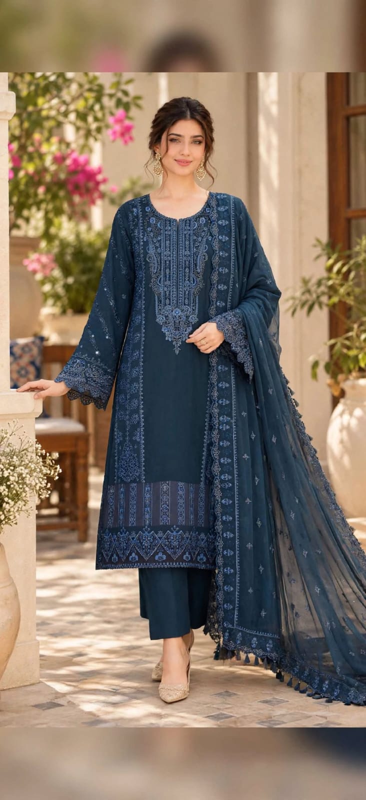 Emroz Doria Viscose Embroidered 3-Piece