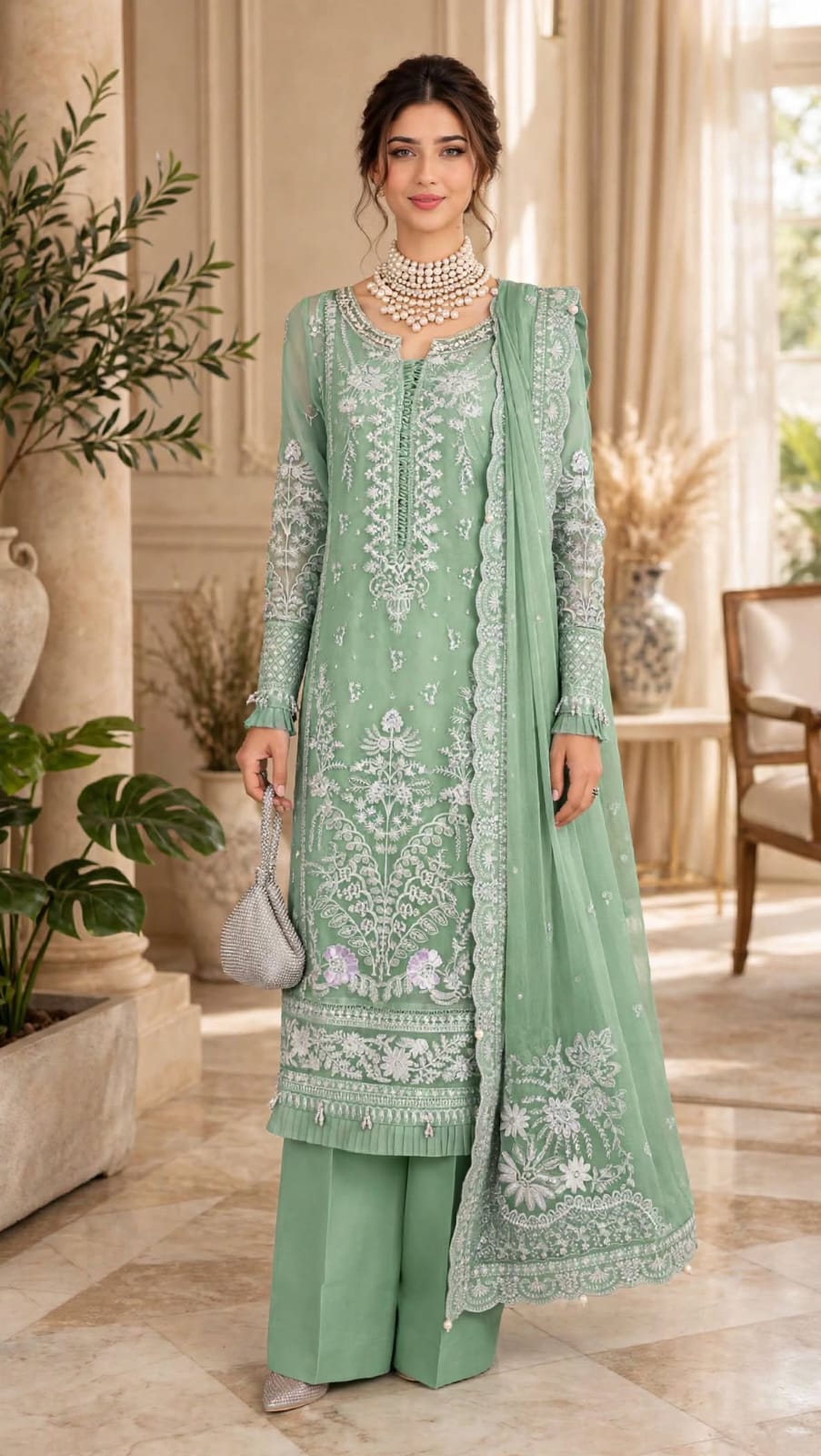 Emroz Fancy Embroidered Viscose 3-Piece