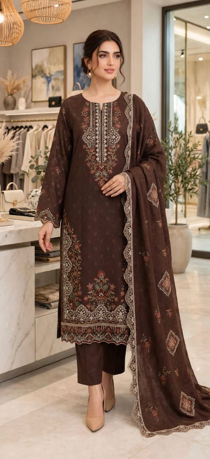Emroz Chamki Winter Embroidered 3-Piece